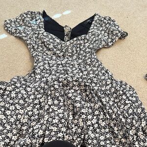 Lulu's Black and White Floral Mini Dress